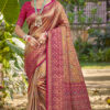 Sangam Prints Beige Silk Woven Work Traditional Saree