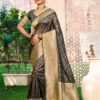 Sangam Prints Grey  Assam Silk Woven Work Traditional Saree