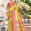 Sangam Prints Yellow Kanjivaram Silk Woven Work Traditional Saree