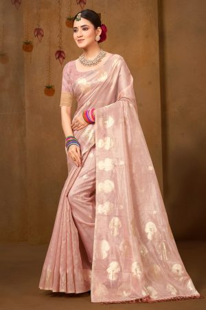 Sangam Prints Purple Munga Kota Woven Work Traditional Saree