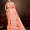 Sangam Prints Gajari Munga Kota Woven Work Traditional Saree