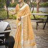 Sangam Prints Light Orange SILK Woven Work Traditional Saree