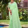 Sangam Prints Light Green Linen Woven Work Traditional Saree