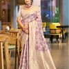Sangam Prints purple  COTTON SILK Woven Work Traditional Saree