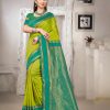 Sangam Prints Olive Green Silk Woven Work Traditional Saree
