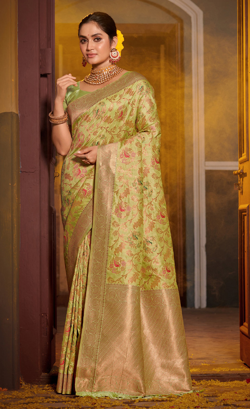 RICH AND PREMIUM QUALITY ASSURED in Kanchipuram Silk Saree at Rs 1200 in  Surat