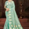 Sangam Prints Sea Green Munga Kota Woven Work Traditional Saree