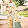 Sangam Prints Beige Linen Woven Work Traditional Saree