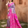 Sangam Prints Purple Kanjivaram Silk Woven Work Traditional Saree