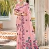 Sangam Prints Light Pink Linen Woven Work Traditional Saree