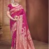 Sangam Prints Pink Silk Woven Work Traditional Saree